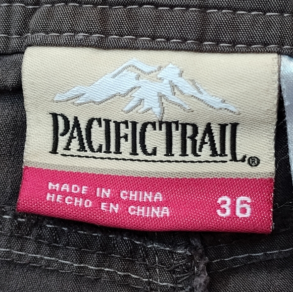 Pacific Trail Men's Gray Cargo Utility Hiking Shorts | Size 36 - Picture 4 of 7